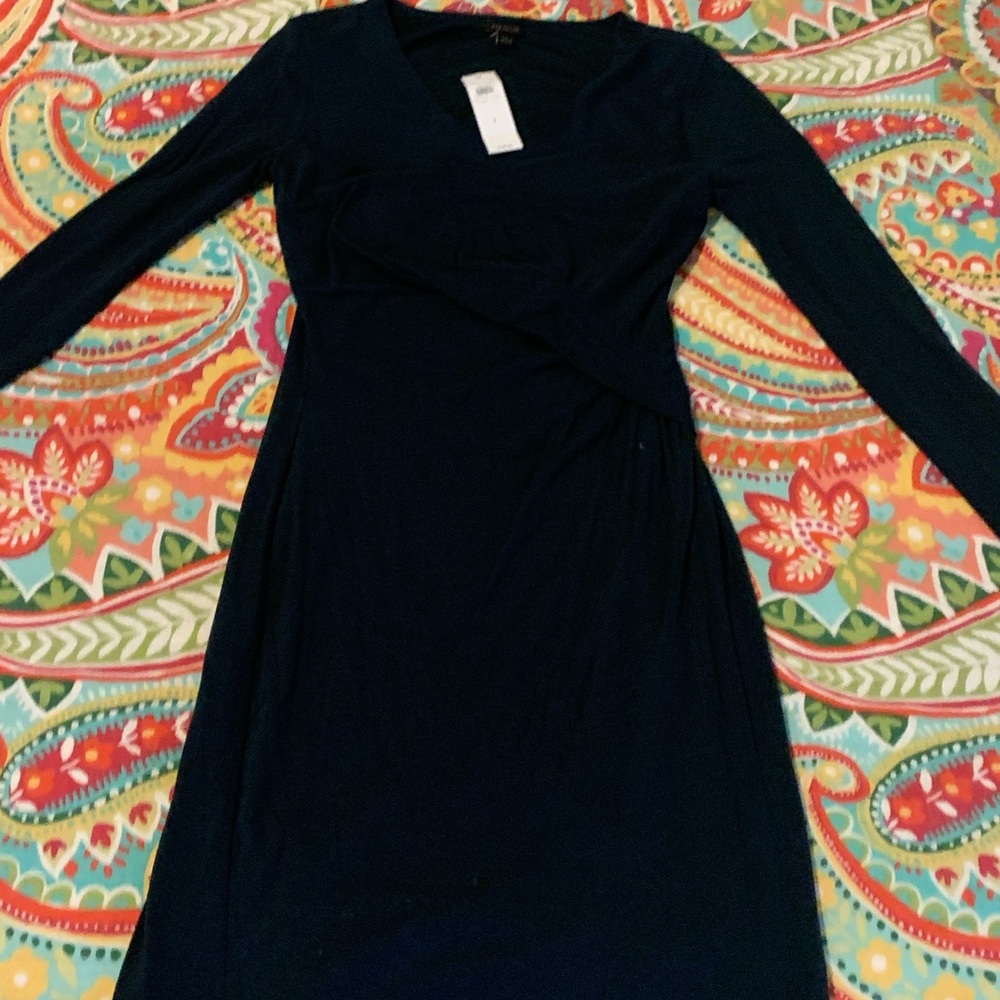 Ann Taylor Longsleeve Navy Dress